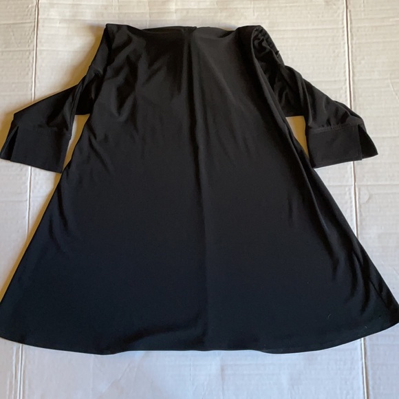 LAUNDRY By ShELLI SEGAL Women Black A-Line Dress Size 0 - Picture 9 of 14